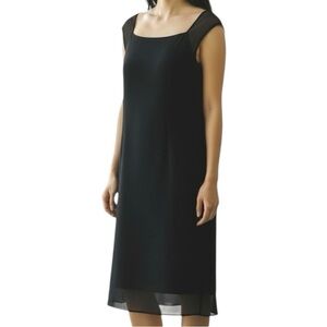 Vivienne Tam Embellished Slip Dress Black Cap Sleeve LBD Vintage Y2K